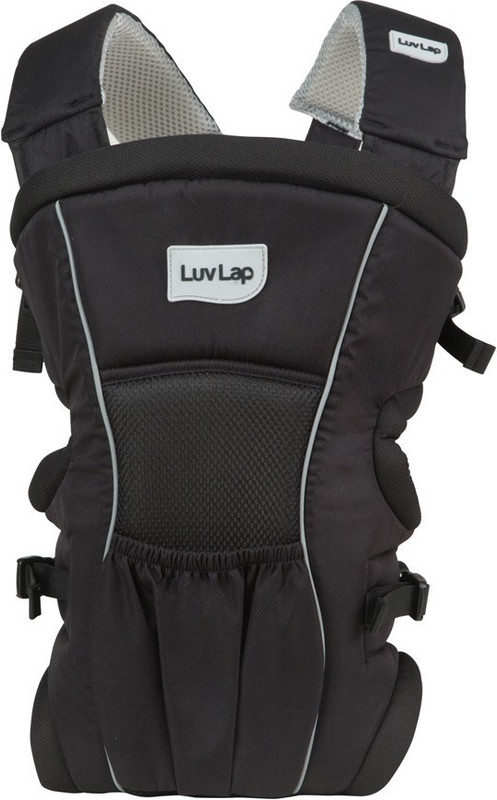Luvlap Blossom Baby Carrier With Front & Back Carry Positions For 6 To 24 Months Baby, Baby Carrier(Black, Front Carry Facing In)