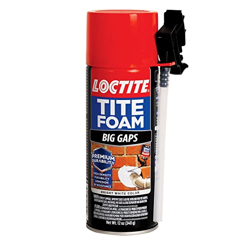 Loctite Tite Foam Pu Sealant(White), Expanding Foam For Large Gaps Filling, Keeps Dust And Pests Aways, Diy Dries Fast, Waterproof No Shrinkage Easy Application Doors Pvc Pipe Bathroom, Ac Ducts 340G