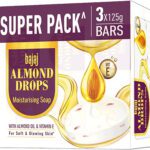 Bajaj Almond Drops Moisturising Soap With Almond Oil & Vitamin E(3 X 125 G)