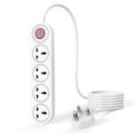Zebronics Ps4200H Power Strip – 4 Universal Sockets | 1500W | Led Indicator With Master Switch | Surge & Spike Protection | 2M Durable Copper Cable | Ideal For Home & Office Use (White)