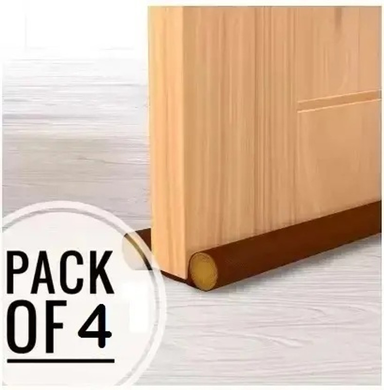 Pyorit Door Stoppers | Seal | Closers |Bottom| (Pack Of 4,39 Inch) Strip Guard Draft Guard/Sealer For Insects, Dust/Water Proof For Energy Saving Floor Mounted Door Stopper(Brown)