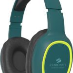 Zebronics Zeb- Thunder, With 60H Backup, Bt V5.3, Gaming Mode, Enc, Aux, Msd, Dual Pairing Bluetooth & Wired(Teal Green, On The Ear)