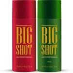 Oscar Big Shot Red & Eros Body Spray Combo Pack Of 2 Deodorant Spray  –  For Men(300 Ml, Pack Of 2)