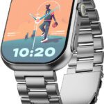 Boult (Previously Boult) Drift Max 2.01”Hd Screen,Bt Calling, Working Crown Smartwatch(Silver Strap, Free Size)