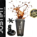 Justifit Shaker Bottle With Whisk Ball | Gym 700 Ml Shaker 700 Ml Shaker(Pack Of 1, Black, Plastic)