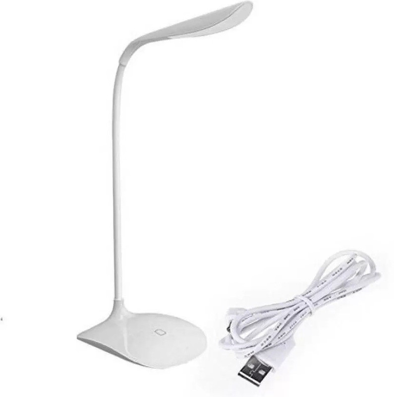 Melodies Flexible Usb Led Touch Switch Desk Light Study Lamp(40 Cm, White)