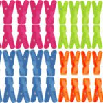 Somapa 40 Pcs Mix Color Plastic Cloth Hanging Clips Plastic Cloth Clips(Multicolor Pack Of 40)