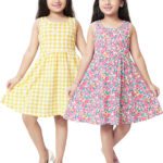 Selini Baby Girls Midi/Knee Length Casual Dress(Purple, Sleeveless)