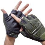 Creeknest…All That You Want Motorcycle Bike Riding, Cycling & Outdoor Gloves Breathable Half Finger Riding Hand Gloves-M-Size-Green- 1 Pair