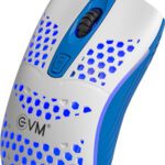 Evm Mg622 Wired Ambidextrous Touch  Gaming Mouse Led Back Lights, Comfort Hand Grip(Usb 3.0, Blue)
