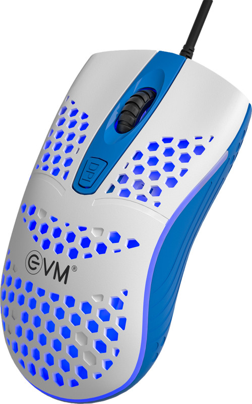 Evm Mg622 Wired Ambidextrous Touch  Gaming Mouse Led Back Lights, Comfort Hand Grip(Usb 3.0, Blue)