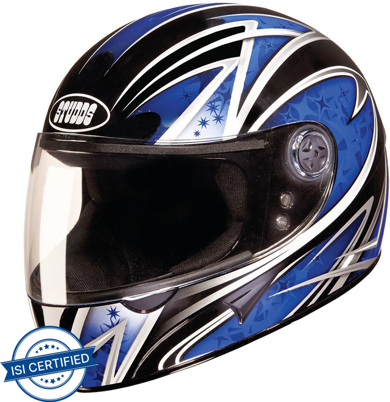 Studds Chrome D2 Motorbike Helmet(Black)