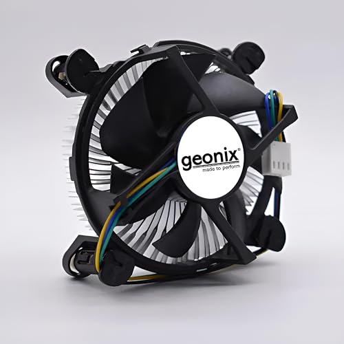 Geonix Lga 1200 Cpu Fan I Black I Low Power Cosumption I Optimal Cooling Performance I 1 Year Warranty