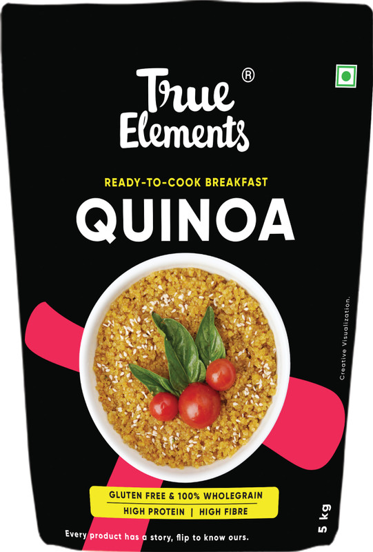 True Elements Gluten Free Quinoa – High Protein, High Fibre Quinoa, Ready To Cook Breakfast Quinoa(5 Kg)