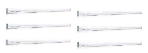 Philips Slimline Advance 25-Watt 2500-Lumen Metal Batten Tubelight (Pack Of 6) (Warm White) (Study Room Specialist)