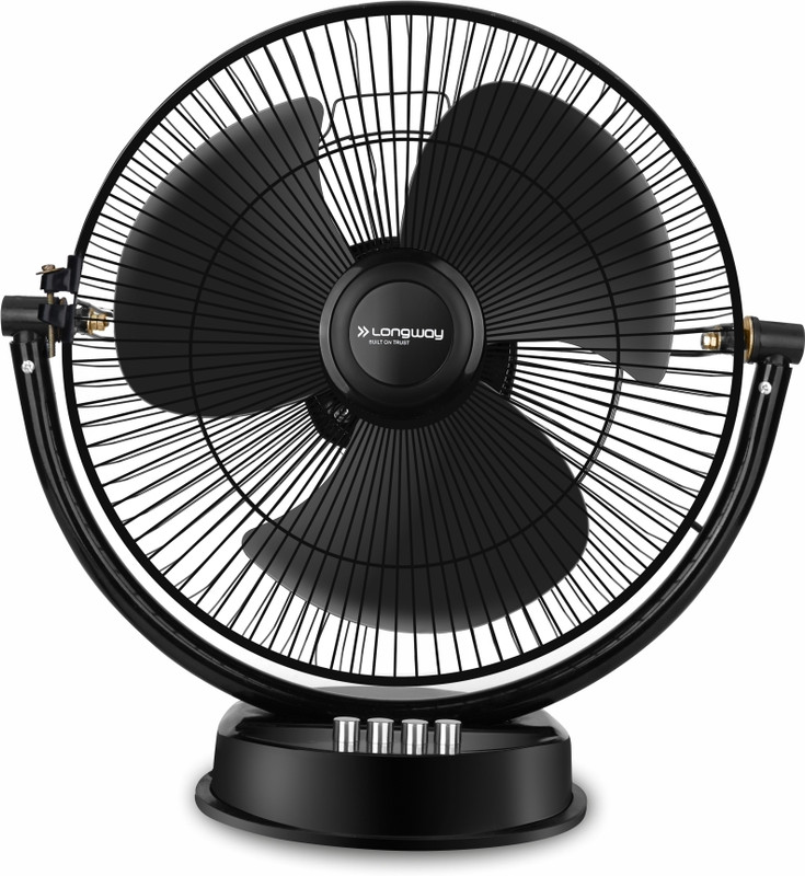 Longway Speedy With 1 Year Warranty Ultra High Speed 300 Mm Table Fan(Black | Pack Of 1)