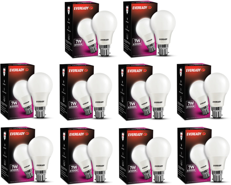 Eveready 7 W Basic Standard B22 Led Bulb(White, Pack Of 10)