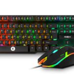 Frontech Kb-0040 Wired Gaming Combo Keyboard And Optical Mouse| Rgb Backlight | 104 Keys Combo Set(Black)