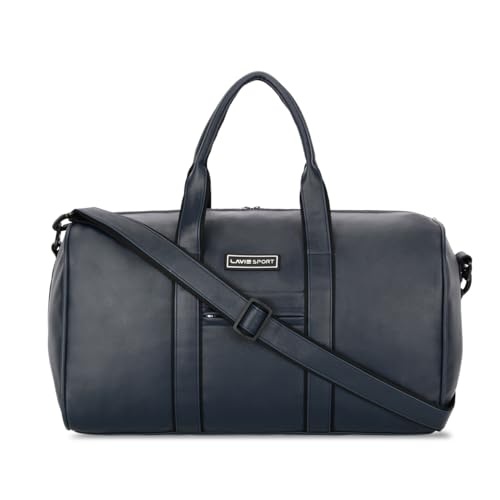 Lavie Sport Captain 32L Synthetic Leather Unisex Travel Duffle Bag (Navy)