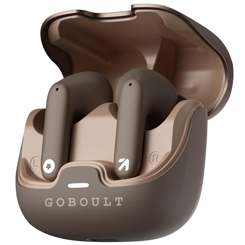 Goboult Z40 True Wireless In Ear Earbuds With 60H Playtime, Zen™ Enc Mic, Low Latency Gaming, Type-C Fast Charging, Made In India, 10Mm Rich Bass Drivers, Ipx5, Ear Buds Tws (Brown)