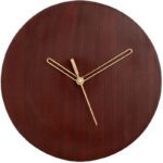 Crimson Knot Analog 24 Cm X 24 Cm Wall Clock(Brown, Without Glass, Standard)