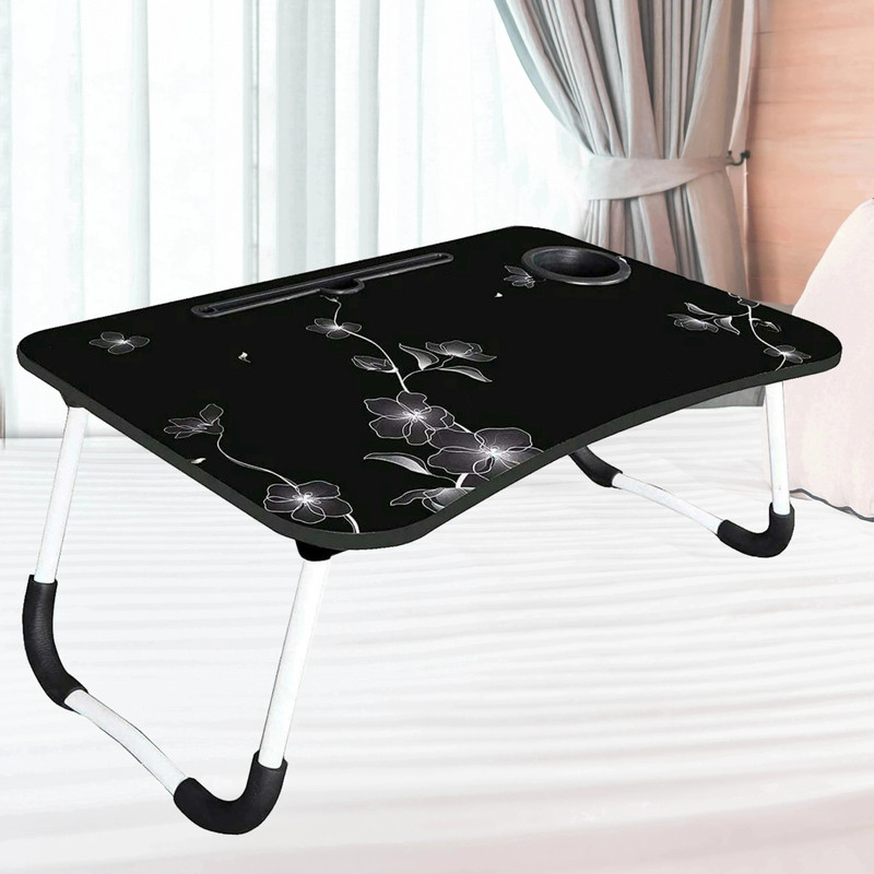 A V Creation Foldable Multipurpose Plastic Portable Laptop Table(Finish Color – Black1, Pre Assembled)
