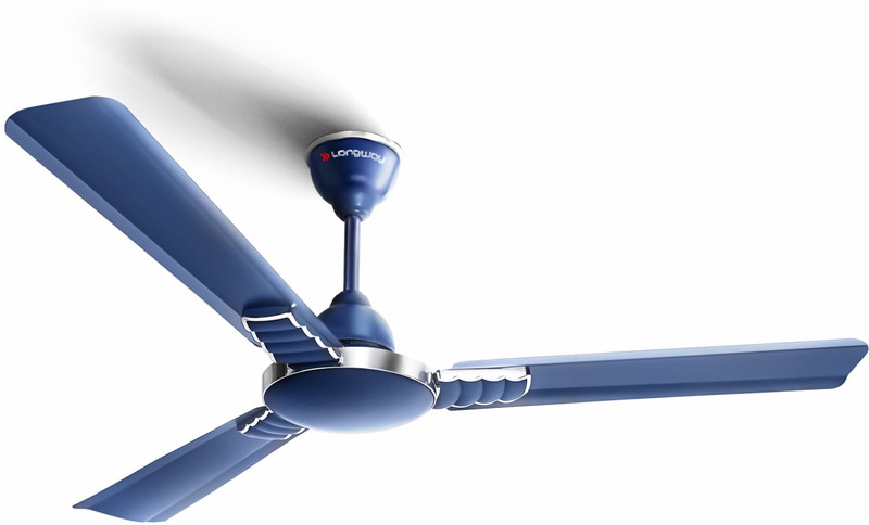 Longway Wave With 2 Year Warranty Ultra High Speed 1200 Mm Ceiling Fan(Silver Blue | Pack Of 1)