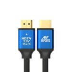 Ant Esports Aeh110 4K Hdmi Cable With Blue Metal Cap – 10 Meters I 2.0 Hdmi I 24K Gold-Plated I High Speed 18Gbps Hdtv Cable