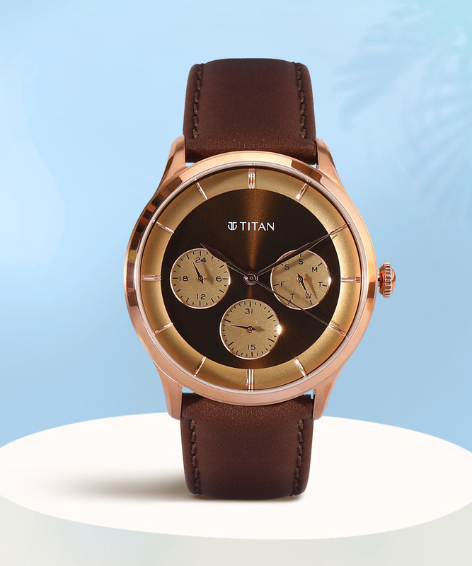 Titan Nq90125Wl01 Light Leathers Iii Analog Watch – For Men