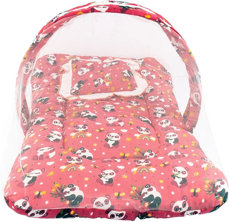 Bumtum Cotton Baby Bed Sized Bedding Set(Magenta, 1 Bedding Set)