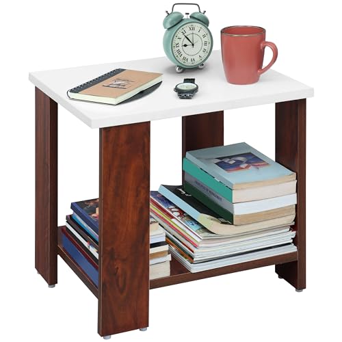 About Space Wooden Side Table – Night Stand & End Table Organiser – Space Saver Storage Organizer – Bedside Furniture For Bedroom,Living Room,Hallway(L 47 X B 40 X H 42 Cm)