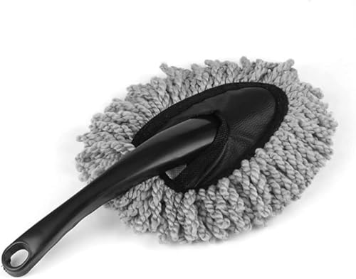 Vyoox Car Duster, Extendable Handle Microfibre Brush, Scratch-Free Interior Exterior Cleaning Tool, Grey (Small)