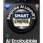 Samsung Smart Choice 12 Kg, 5Star, Ai Ecobubble, Super Speed, Wi-Fi, Hygiene Steam With Inbuilt Heater, Digital Inverter, Fully-Automatic Front Load Washing Machine (Ww12Dg5B24Axtl, Inox)