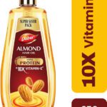 Dabur Almond With 10X Vitamin E Nourishment & Keratin Protein For Hair Fall Control Hair Oil(650 Ml)