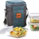 Cello Elite Square, Leakproof, Microwave Safe (320 Ml) 3 Containers Lunch Box(960 Ml)
