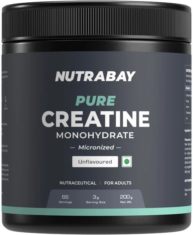 Nutrabay Pure Micronised Creatine Monohydrate Creatine(200 G, Unflavoured)