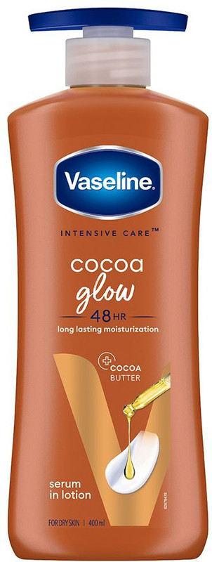 Vaseline Intensive Care Cocoa Glow Nourishing Body Serum In Lotion , For Dry Skin(400 Ml)