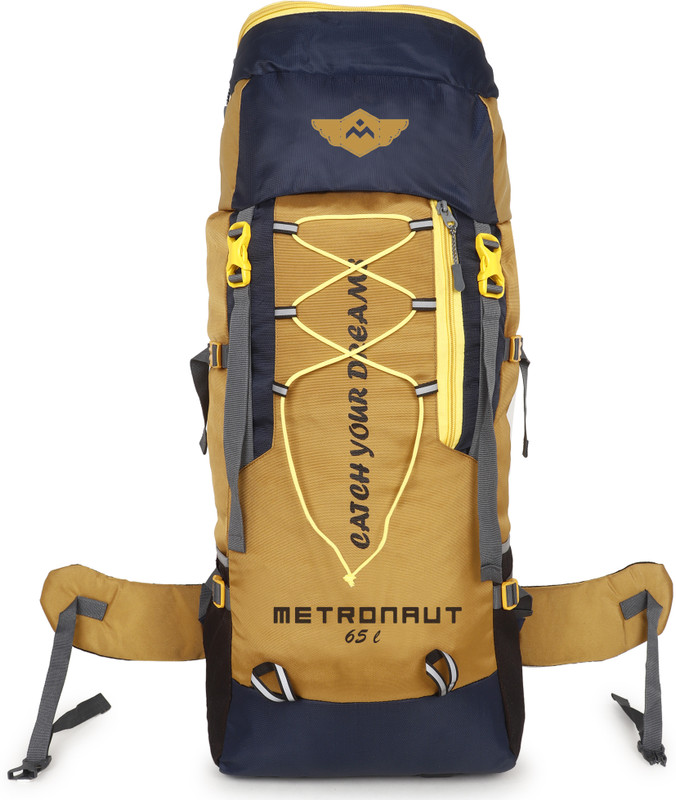 Metronaut Trekking Bag For Hiking/Camping/Outdoor Sports With Rain Cover Rucksack  – 65 L(Peach)