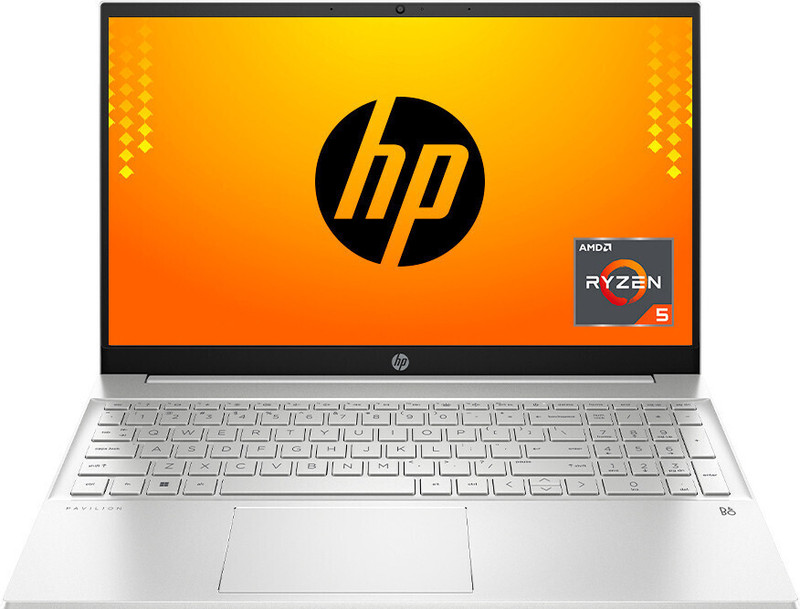 Hp Pavilion Amd Ryzen 5 Dual Core 5500U – (8 Gb/512 Gb Ssd/Windows 11 Home) 15-Eh1137Au Thin And Light Laptop(15.6 Inch, Natural Silver, With Ms Office)