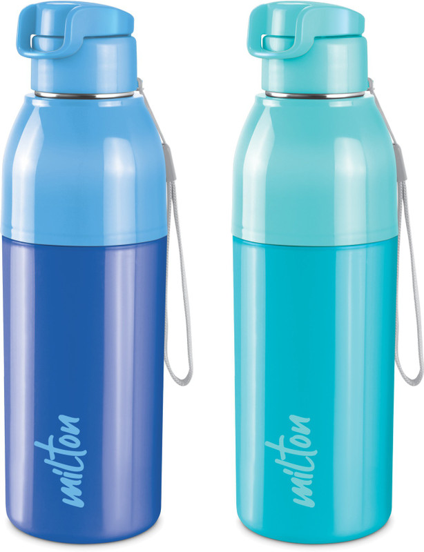 Milton 520 Ml Steel Bottle(Pack Of 2, Blue)
