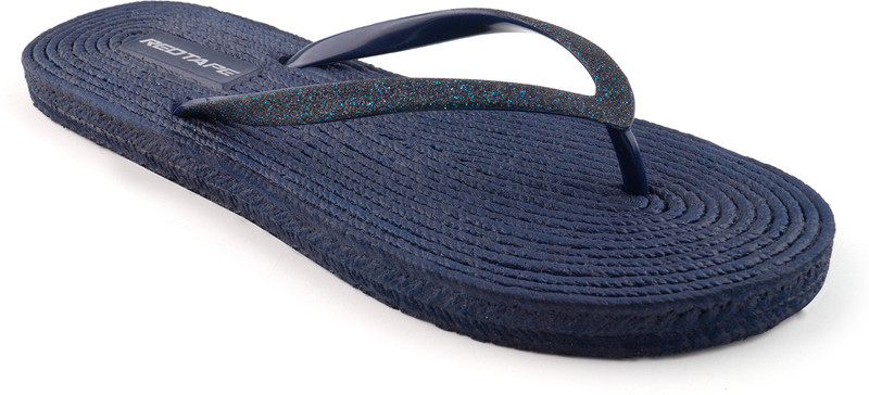 Red Tape Women Flip Flops(Navy , 7)