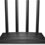 Tp-Link Archer C6 Wireless Router 2.4 Ghz, 5 Ghz 1200 Mbps Wifi Speed Dual Band External Antenna Ethernet (Cable Broadband)(Black)