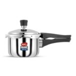 Pigeon By Stovekraft Elite Shine 1.5Liters Tri-Ply Body Outer Lid Pressure Cooker Induction And Gas Stove Compatible That Distributes Heat Evenly For Uniform Cooking (Stainless Steel, Silver)