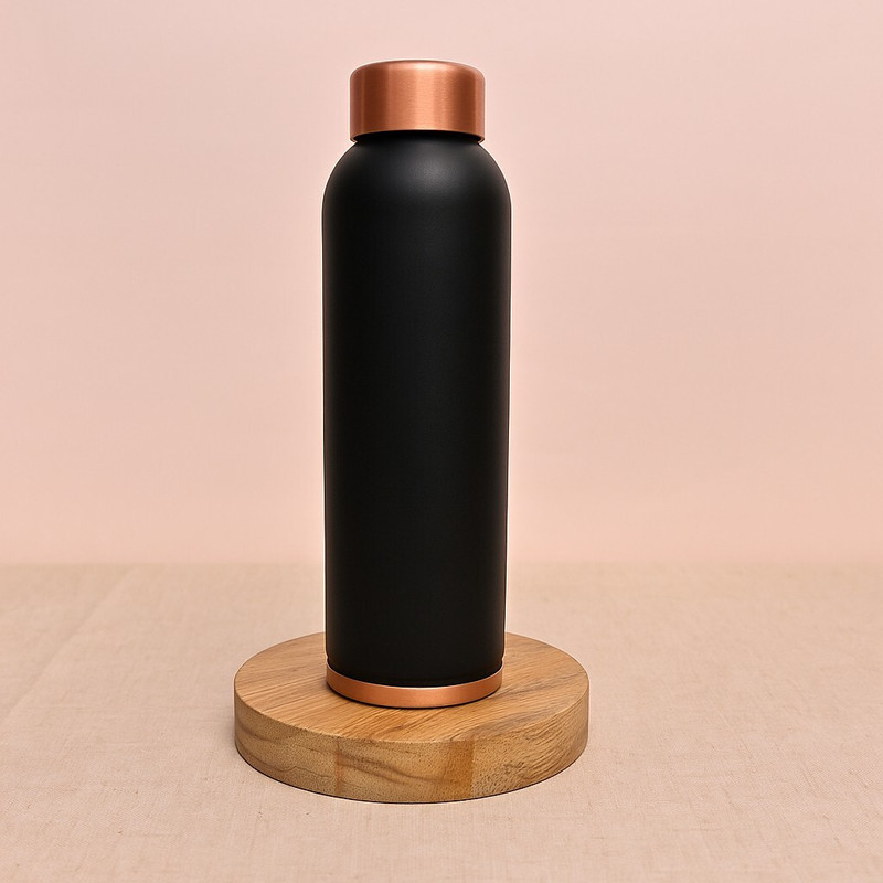 Oggn 950 Ml Copper Bottle(Pack Of 1, Black)