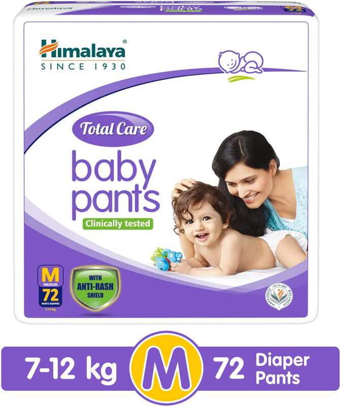 Himalaya Total Care Baby Pants – M(72 Pieces)