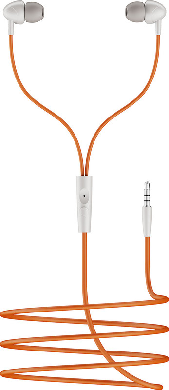 Boat Bassheads 211,10Mm Drivers, Signature Sound, In-Line Mic, 3.5Mm Jack,120Cm Cable Bluetooth(Off White Orange, In The Ear)