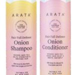 Arata Hair Fall Defense Onion Shampoo And Conditioner With Amla & Rice Water(2 Items In The Set)
