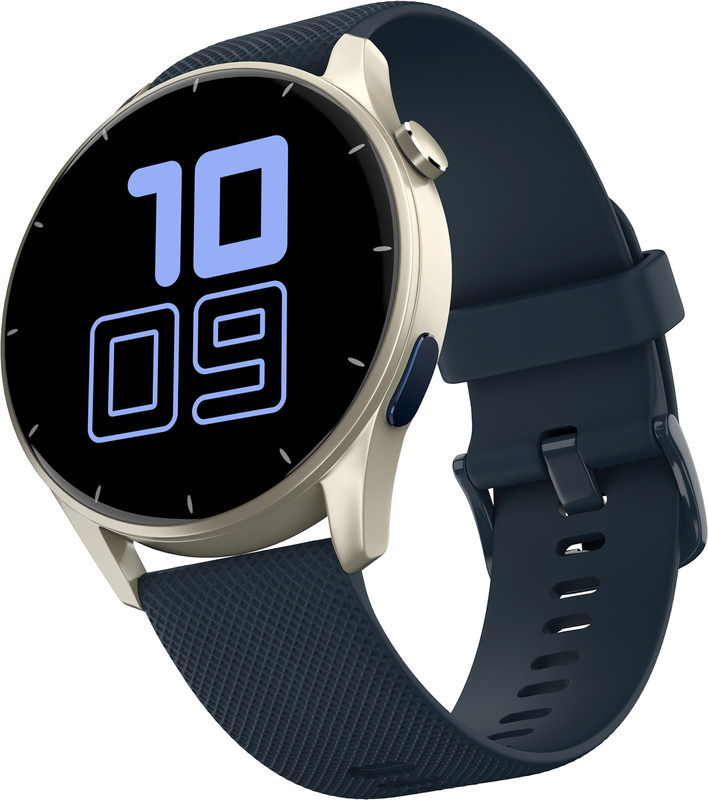 Noise Crew 1.38 Round Display With Bluetooth Calling, Metallic Finish, Ip68 Rating Smartwatch(Midnight Blue Strap, Regular)