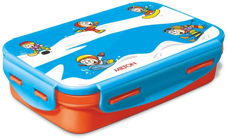 Milton Steely Deluxe Mini Inner Steel Kids Tiffin Box, Orange | School Lunch Box 1 Containers Lunch Box(400 Ml, Thermoware)