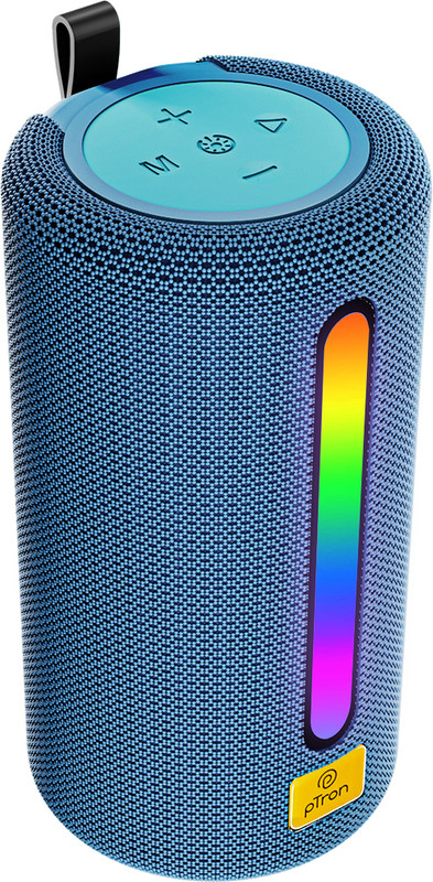 Ptron Funk Rhythm / Fusion Buzz W/ 14W Pristine Sound, Rgb Lights, 8Hrs Playtime 14 W Bluetooth Home Audio Speaker(Blue, Stereo Channel)